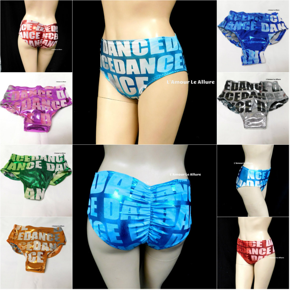 Metallic Spandex Dance Scrunchie boyshorts bikini
